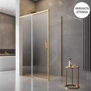 Cabina de dus Radaway Idea Gold KDJ cu usa glisanta si perete fix, 120Lx80 cm - Img 2