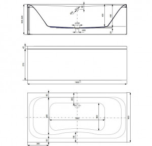 Cada baie Belform Emotion, acril, 180x90 cm - Img 2