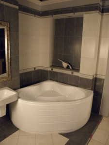 Cada baie de colt Belform Mito, acril, 144x144 cm - Img 3