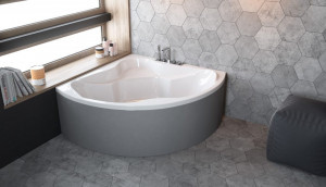Cada baie de colt Radaway Keria, acril, 150x150cm - Img 2