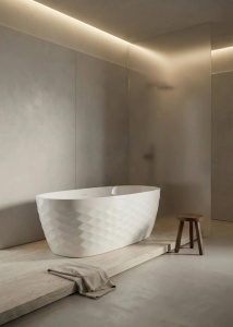 Cada baie freestanding Mira, acril, 170x80 cm, alb lucios - Img 6