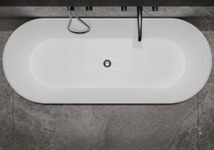 Cada baie freestanding Miraggio Providence, compozit, 170x70 cm - Img 4