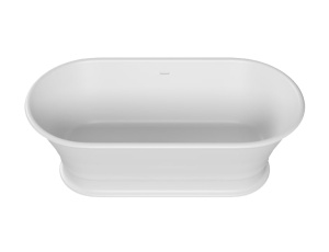 Cada baie freestanding ovala Foglia Clasic Elegante, compozit, cu preaplin, 170 x 84 cm - Img 3