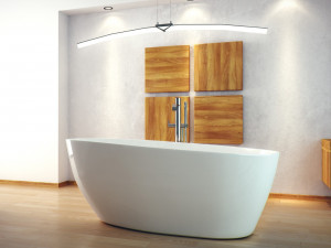 Cada freestanding compozit Besco Goya XS alba 142x62 cm - Img 5