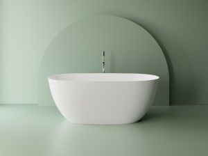 Cada freestanding compozit Marmite Toronto 160x74 cm, alb