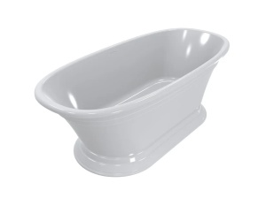 Cada freestanding Miraggio Anastasia compozit 175x80 cm alb lucios - Img 3