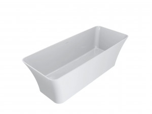 Cada freestanding Miraggio Bonita compozit 180x75 cm alb lucios - Img 3