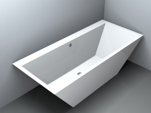 Cada freestanding Miraggio Temza compozit 179x79 cm alb lucios