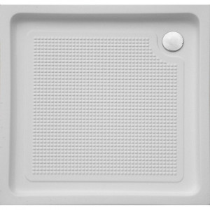 Cadita dus acril patrata Belform Cubo 90x90 cm - Img 1