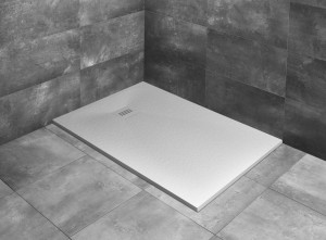 Cadita dus dreptunghiulara compozit Radaway Kyntos F 140x70x3 cm, alb