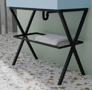Cadru suport metalic pt.blat/lavoar Savini Due Linea 100cm negru