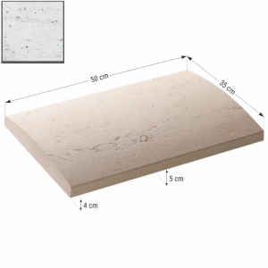 Capac interval gard Star Stone Roma Royal, 50x35x5 cm, silver - Img 2