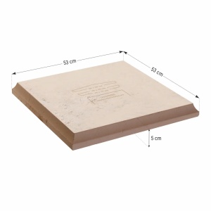 Capitel capac stalp gard Star Stone 55x55(50x50/53x53)x5 cm, silver - Img 3