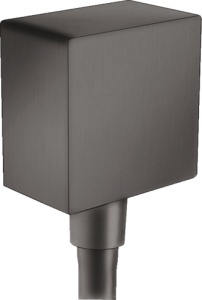 Cot conector dus Hansgrohe FixFit Square negru - crom periat - Img 2
