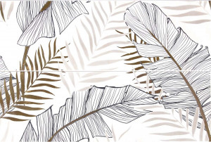 Decor Kai Bianco Leaves 51x75.5 cm, white