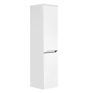 Dulap coloana Oristo Silver 144x35x35 cm, usi deschidere dreapta, alb lucios - Img 2