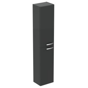Dulap tip coloana suspendat Ideal Standard Tempo, 2 usi softclose, gri lucios - Img 2