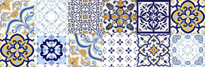 Faianta decor Kai Whites Patchwork 25.5x75.5 cm, yellow