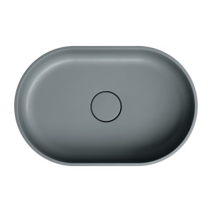 Lavoar compozit cu montare pe blat, Foglia Evo 60x38 cm, gri mat - Img 2