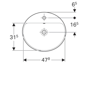 LAVOAR INCORPORAT VARIFORM OVAL 50X45 CU ORIFICIU ROBINET SI PREAPLIN - Img 6