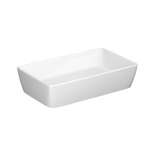 Lavoar pe blat Cersanit City, rectangular, 60x36x14 cm, alb