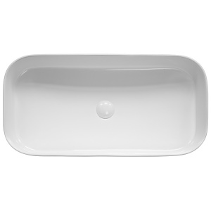 Lavoar pe blat Fluminia Capri-75, dreptunghiular, 75x38.5x11 cm, alb - Img 3