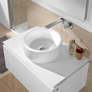 Lavoar pe blat Villeroy&Boch Architectura, rotund, 40x40x17 cm, alb - Img 3