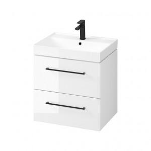 Mobilier suspendat Cersanit Larga pentru lavoar 60 cm, alb - Img 3