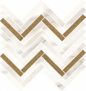 Mozaic Paradyz Calacatta Sparkle Gold 28.1x30.1 cm - Img 1