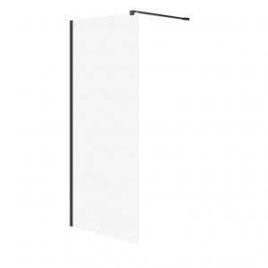 Paravan dus Walk-In Cersanit Mille black 90xH200 cm, sticla 8 mm