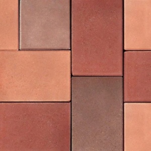 Pavaj beton rezidential Semmelrock Rettango combi 8 cm, brun roscat