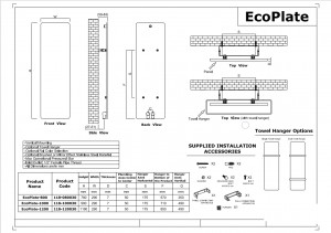 Radiator Minoa Design EcoPlate 100 cm - Img 2