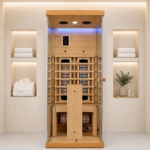 Sauna de interior cu rezistente pe infrarosu Nordisk 1, 80x110x190 cm - Img 3
