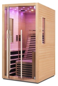 Sauna uscata Sanotechnik Carbon, 1 persoana, 100x130x195 cm - Img 2