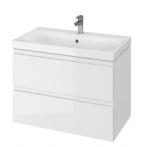 SET 975 Mobilier suspendat Cersanit Moduo cu lavoar 80 cm, alb
