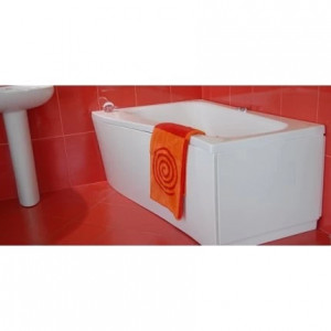Set cada baie asimetrica Belform Senso, masca frontala, suport, sifon, acril, dreapta, 150x100 cm - Img 3