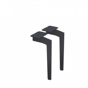 Set de 2 picioare pentru mobilier Oristo Siena, negru mat