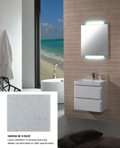 Set mobilier suspendat Kuma HANNA 60 cu lavoar granulon Buzi