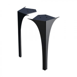 SET PICIOARE FATA MOBILIER LOUIS 82 (2 BUC), 27.5 CM, NEGRU LUCIOS