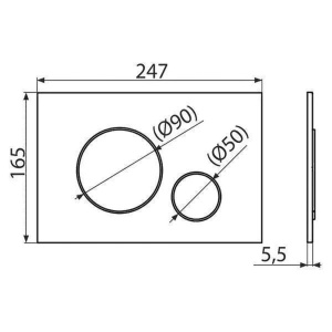 Set vas wc rimless negru cu capac soft close, lavoar rotund cu ventil, plus rezervor incastrat si clapeta de actionare neagra - Img 5