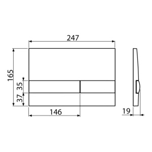 Set vas wc suspendat rimless cu capac soft close Foglia Alice, rezervor incastrat si clapeta alb lucios, Alcaplast - Img 7