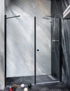 Usa de nisa batanta Sanotechnick Sanoflex Brava black BD80 cm, profil negru - Img 2