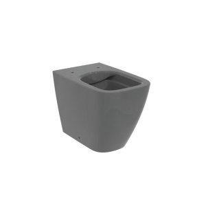 Vas WC Ideal Standard I.LIFE B BTW Rimless pentru rezervor incastrat, 55.4X35.5 cm, gri lucios
