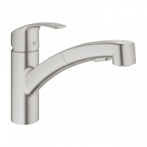 Baterie bucatarie Grohe Eurosmart New dus extractabil, inox
