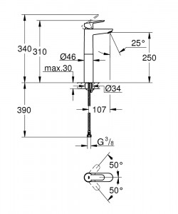 Baterie lavoar Grohe Bau Esge XL-SIZE - Img 2