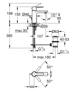 Baterie lavoar Grohe Lineare XS-SIZE - Img 2