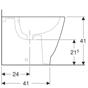 BIDEU BTW SMYLE SQUARE RIMFREE CU FIXARE ASCUNSA - Img 5