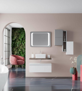 Blat pentru lavoar Savini Due 2803/22, 120 cm, rovere fossile - Img 2