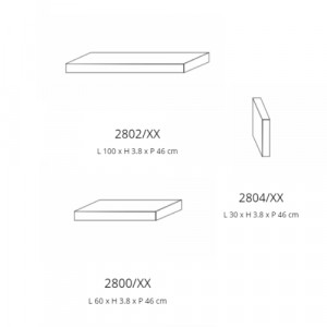 Blat pentru lavoar Savini Due Linea 100x46 cm beton - Img 2