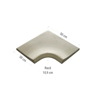Bordura piscina Star Stone Roma colt interior rotunjit, 40x30x5 cm, smoke - Img 2